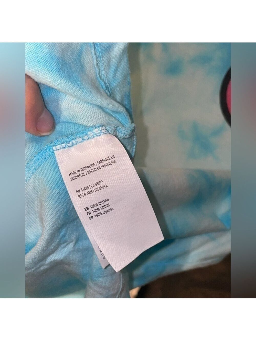 Y2K American Eagle tank top blue tie-dyed surf shirt top - Picture 6 of 11